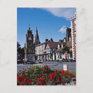 Postal Plaza de San Pedro Blanca, flores de Ruthin y de C