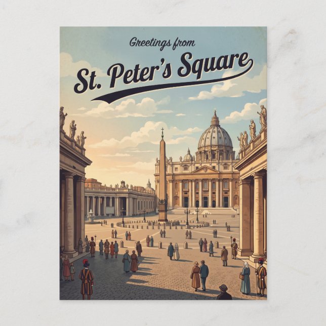 Postal Plaza de San Pedro Ciudad del Vaticano (Anverso)
