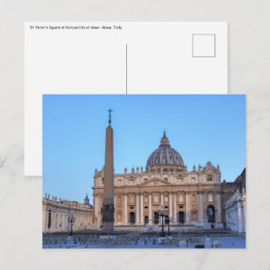 Postal Plaza de San Pedro en la Ciudad del Vaticano - Rom