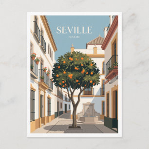 Postal Plaza de Santa Cruz Sevilla España