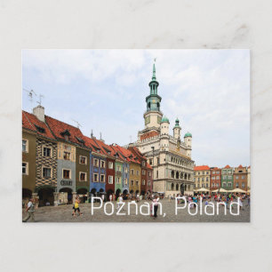 Postal Plaza del Ayuntamiento de Poznań, Polonia