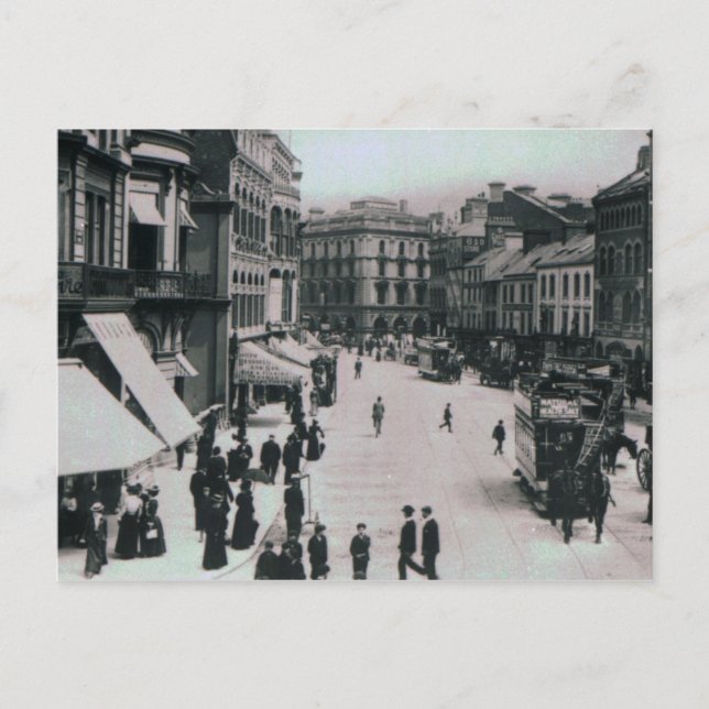 Postal Plaza del castillo, Belfast, c.1902 (Anverso)