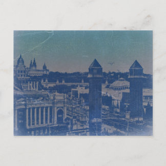 Postal Plaza del centro de Barcelona