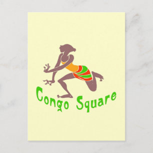 Postal Plaza del Congo del bailarín de vudú