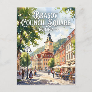 Postal Plaza del Consejo de Brașov Rumania
