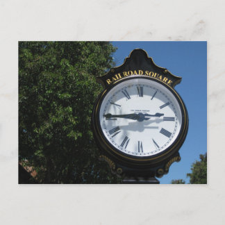 Postal Plaza del ferrocarril del reloj. Santa Rosa, Ca.