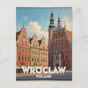 Postal Plaza del Mercado de Wroclaw Polonia Escena de Via