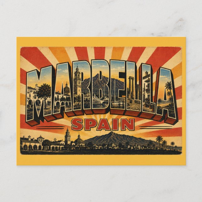 Postal Plaza del Naranjo Marbella España (Anverso)