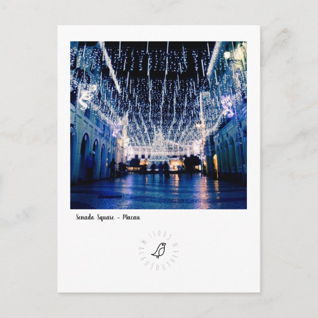 Postal Plaza del Senado a la hora del Navidad (Anverso)