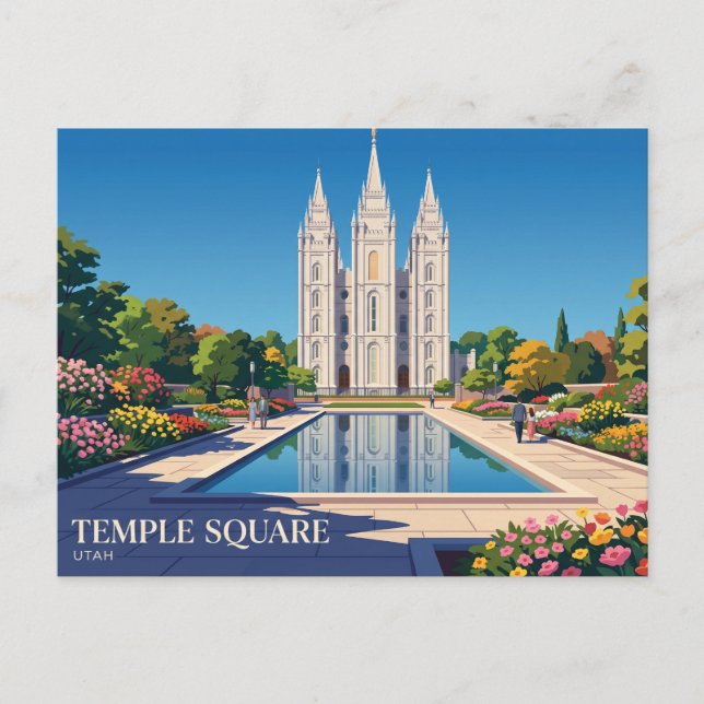 Postal Plaza del Templo EE. UU. (Anverso)