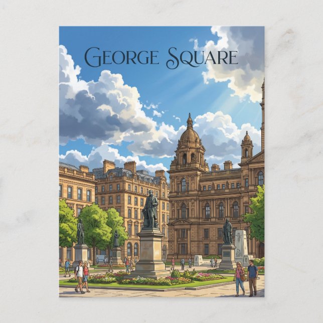 Postal Plaza George, Glasgow Escocia (Anverso)