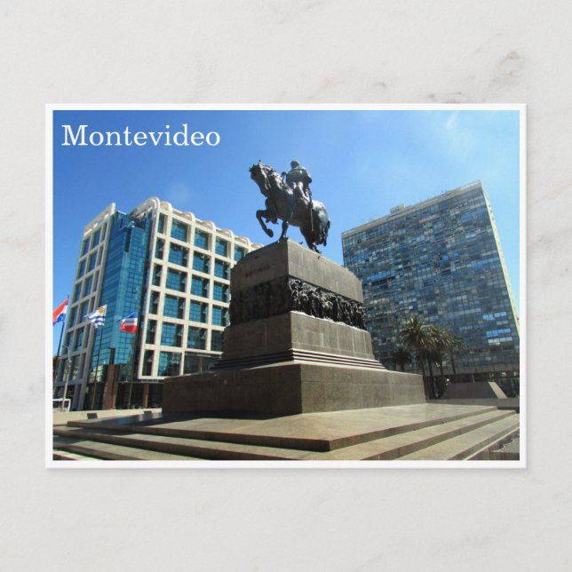 Postal plaza Independencia montevideo (Anverso)