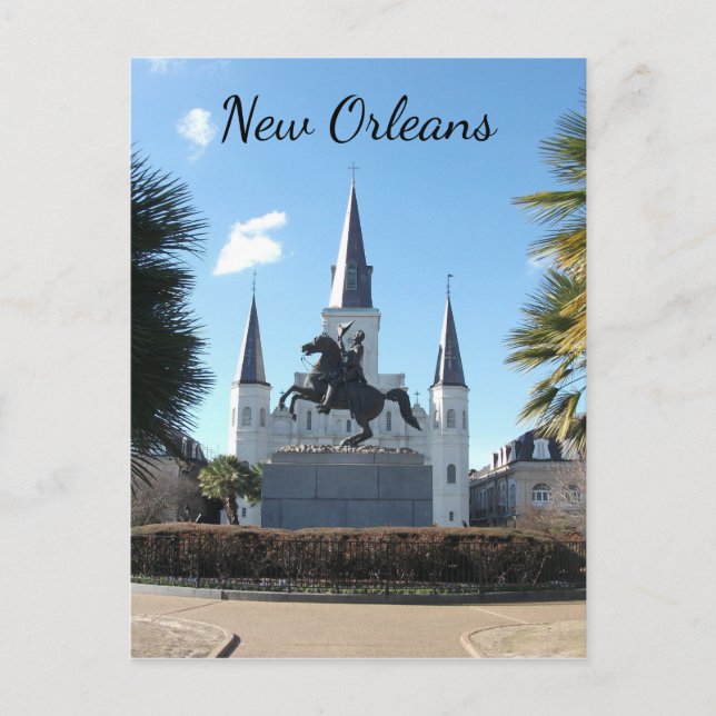 Postal Plaza Jackson, Barrio Francés, Nueva Orleans (Anverso)