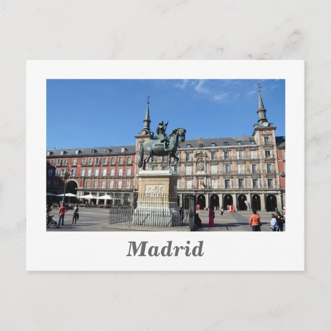 Postal Plaza Mayor, Madrid Postcard (Anverso)