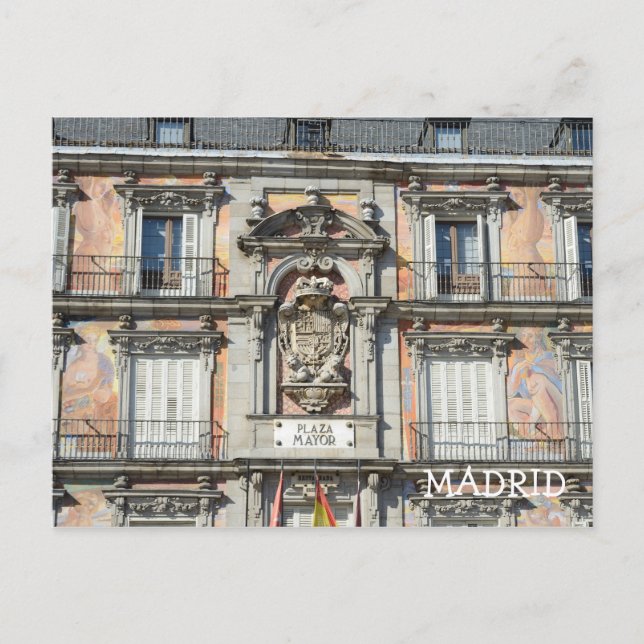 Postal Plaza Mayor, Madrid Postcard (Anverso)