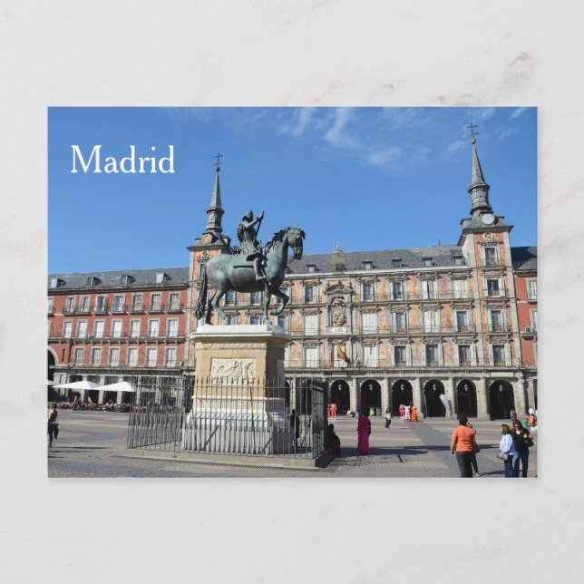 Postal Plaza Mayor, Madrid Postcard (Anverso)