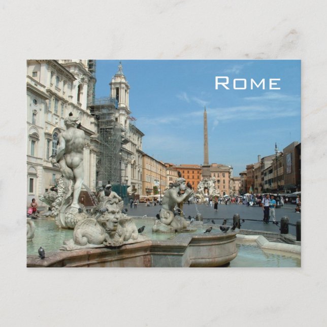 Postal Plaza Navona - Roma (Anverso)