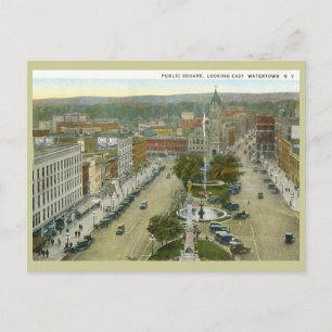 Postal Plaza Pública, Ciudad NY 1928 Vintage