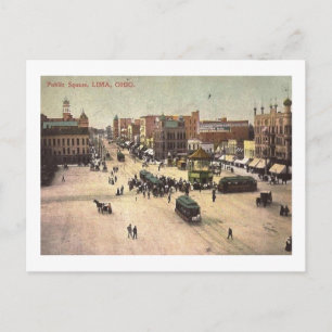 Postal Plaza Pública, Lima, Ohio Vintage