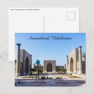 Postal Plaza Registan - Samarkanda, Uzbekistán, Asia