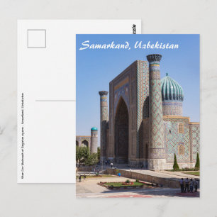 Postal Plaza Registan - Samarkanda, Uzbekistán, Asia