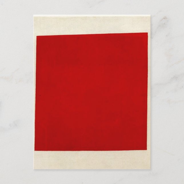 Postal Plaza roja de Kazimir Malevich (Anverso)