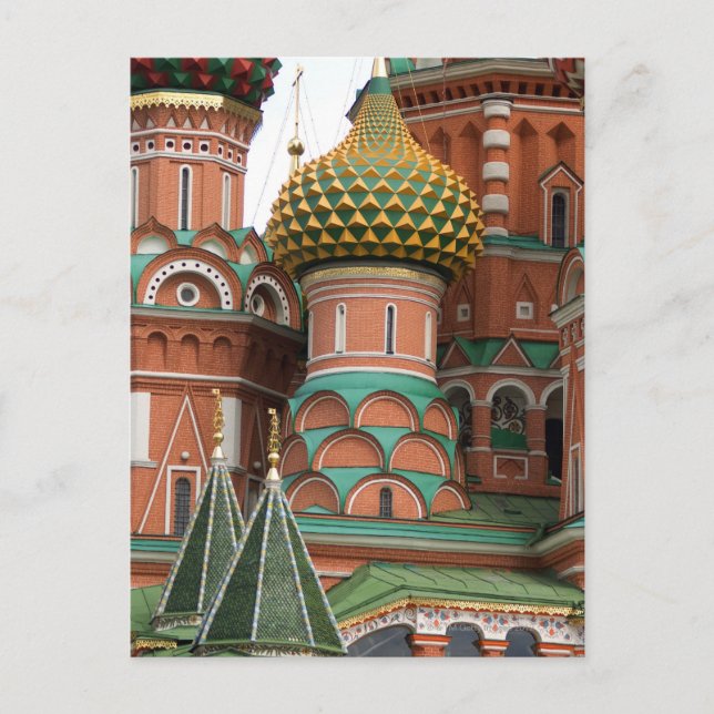 Postal Plaza Roja en Moscú, Rusia. Fotografiado en un (Anverso)