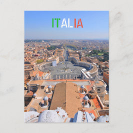 Postal Plaza San Pedro en el Vaticano, Roma, Italia