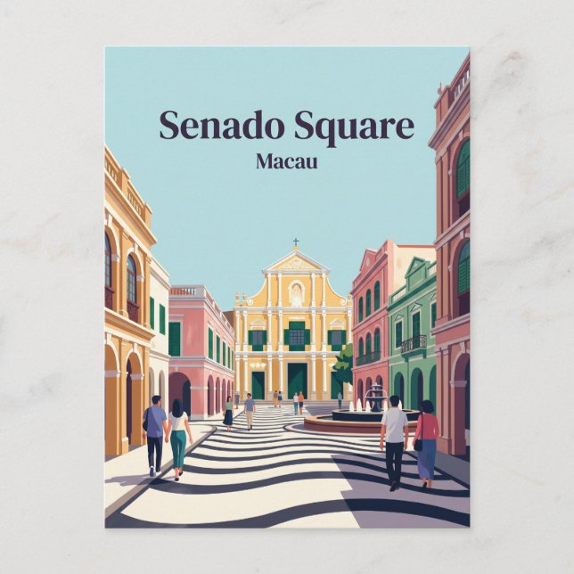Postal Plaza Senado China (Anverso)
