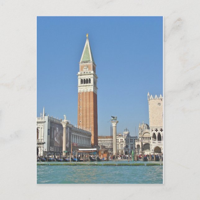 Postal Plaza St. Marks y Torre Bell - Venecia Italia (Anverso)