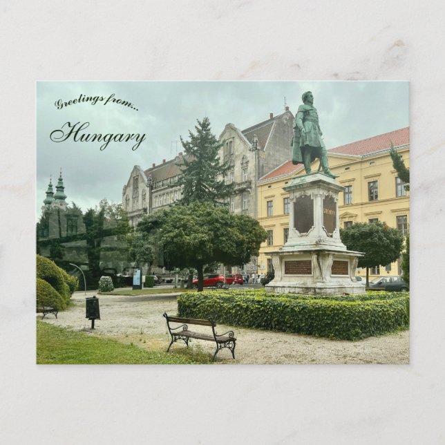 Postal Plaza Széchenyi en Sopron Hungría (Anverso)