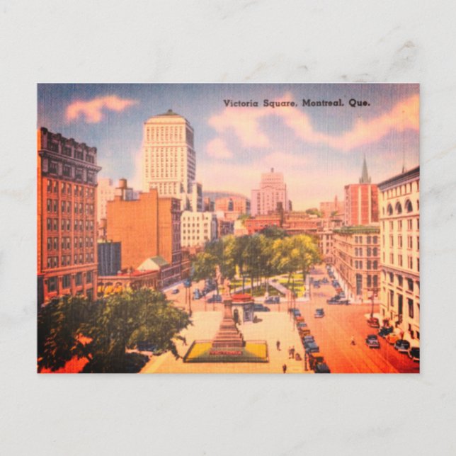 Postal Plaza Victoria Vintage, Montreal, Quebec, Canadá (Anverso)