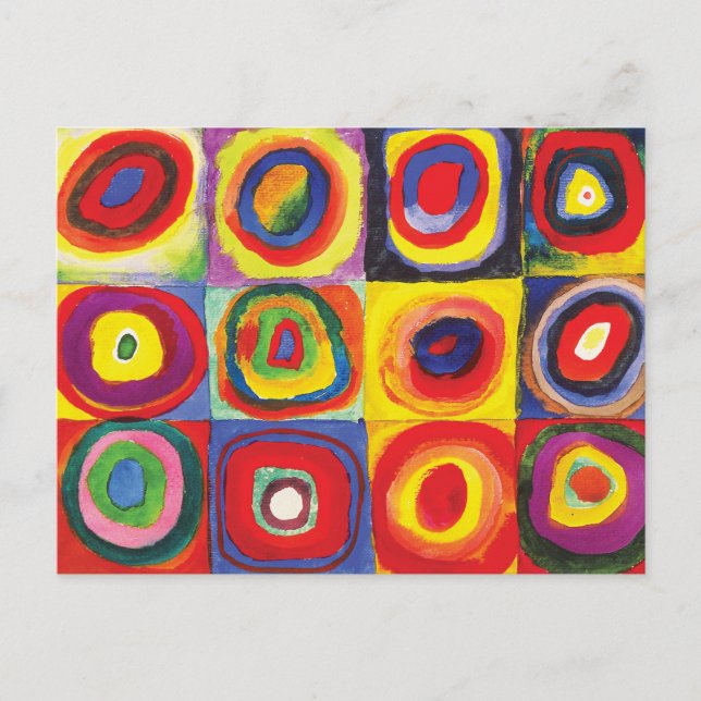 Postal Plazas con círculos concéntricos Hiroaki Takahashi (Anverso)