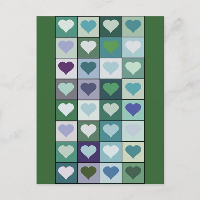 Postal Plazas del corazón verde (Anverso)