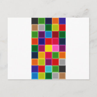 Postal Plazas y bandas multicolores Girly