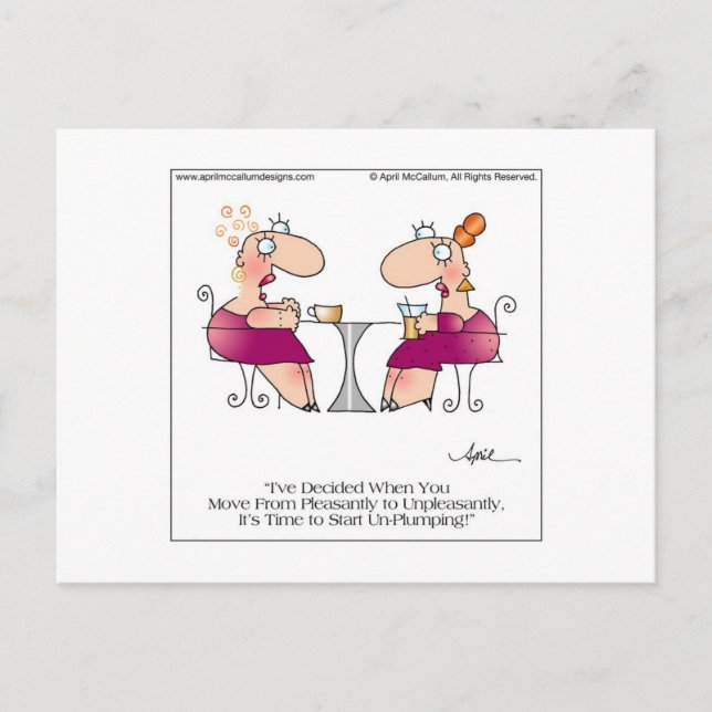postal PLEASANTLY PLUMP por April McCallum (Anverso)