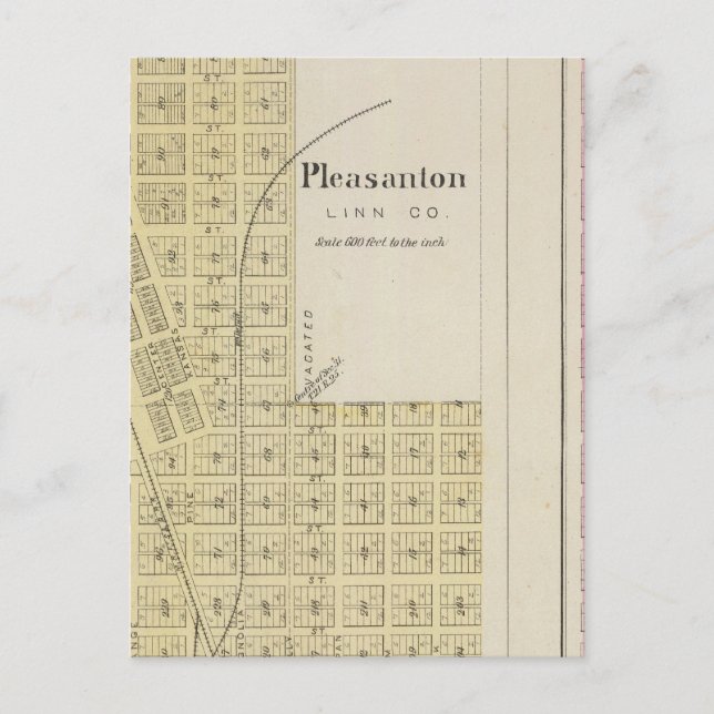 Postal Pleasanton, Mapleton y Hammond, Kansas (Anverso)