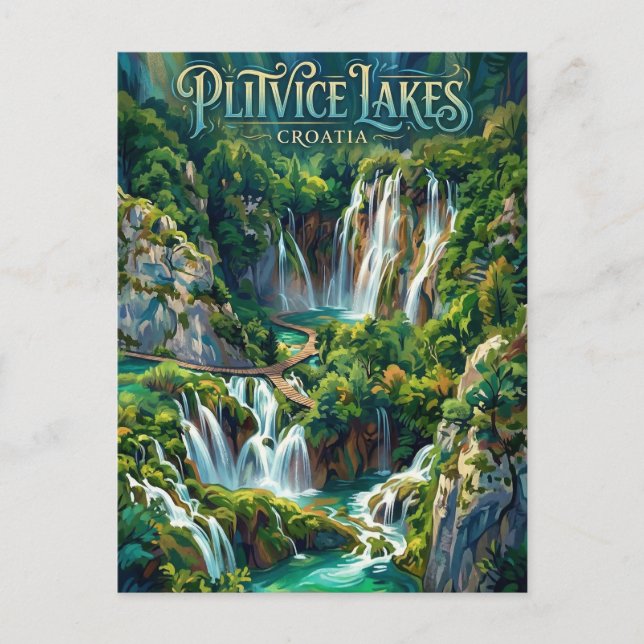 Postal Plitvice Lakes Croatia (Anverso)