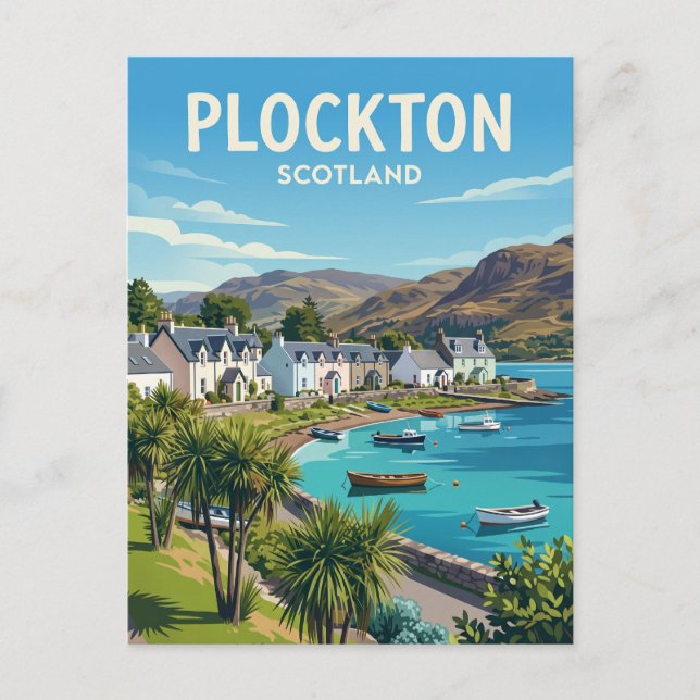 Postal Plockton Escocia (Anverso)