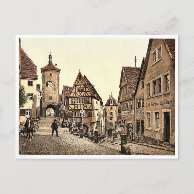 Postal Ploenlein, Rothenburg (es decir, ob der Tauber), B (Anverso)