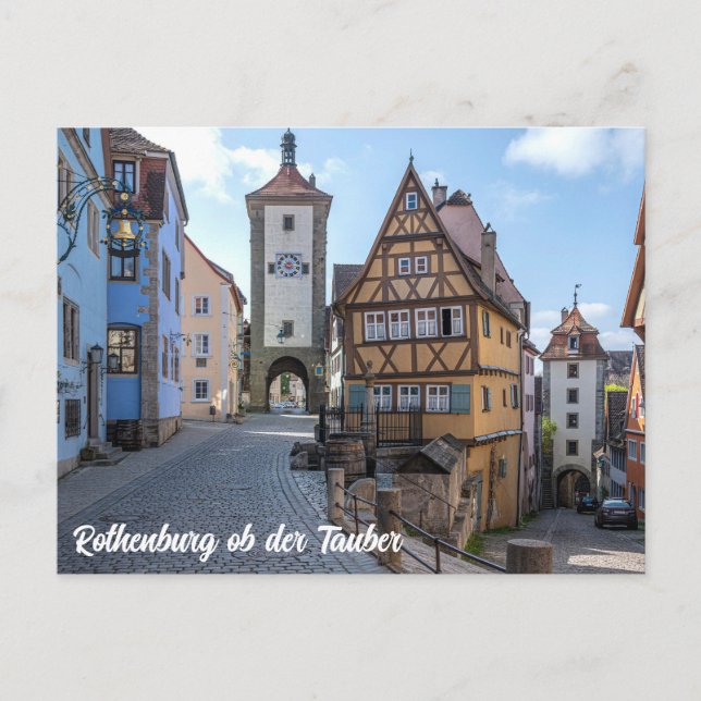 Postal Plönlein en Rothenburg ob der Tauber, Alemania (Anverso)