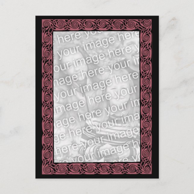 Postal Plum Celtic Knots Design Photo (Anverso)