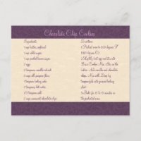 Plum Filigree Recipe Card