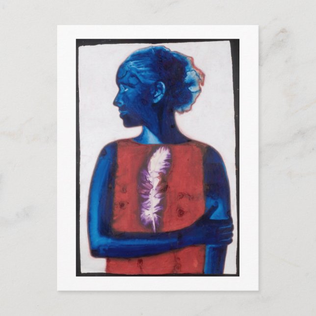 Postal Pluma blanca (Anverso)