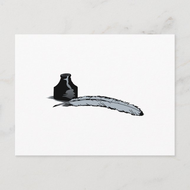 Postal Pluma de Quill y tinta (Anverso)