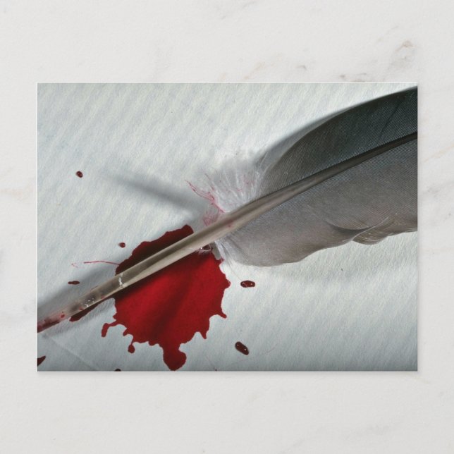 Postal Pluma, tinta (Anverso)