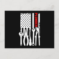 Plumber American Flag Plumbing Profession Job Gift