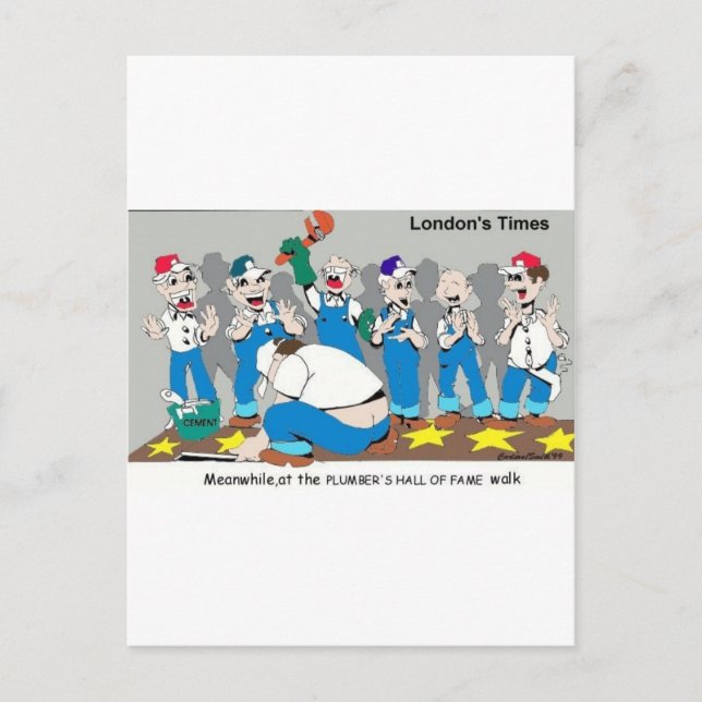 Postal Plumbers Hall Of Fame Graciosos Regalos Y Coleccio (Anverso)