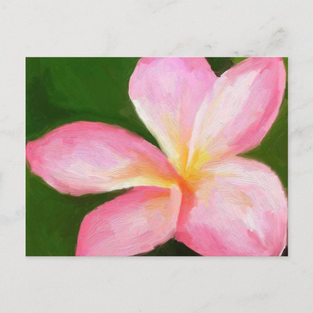 Postal plumeria rosa (Anverso)