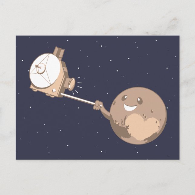 Postal Plutón Selfie (Anverso)